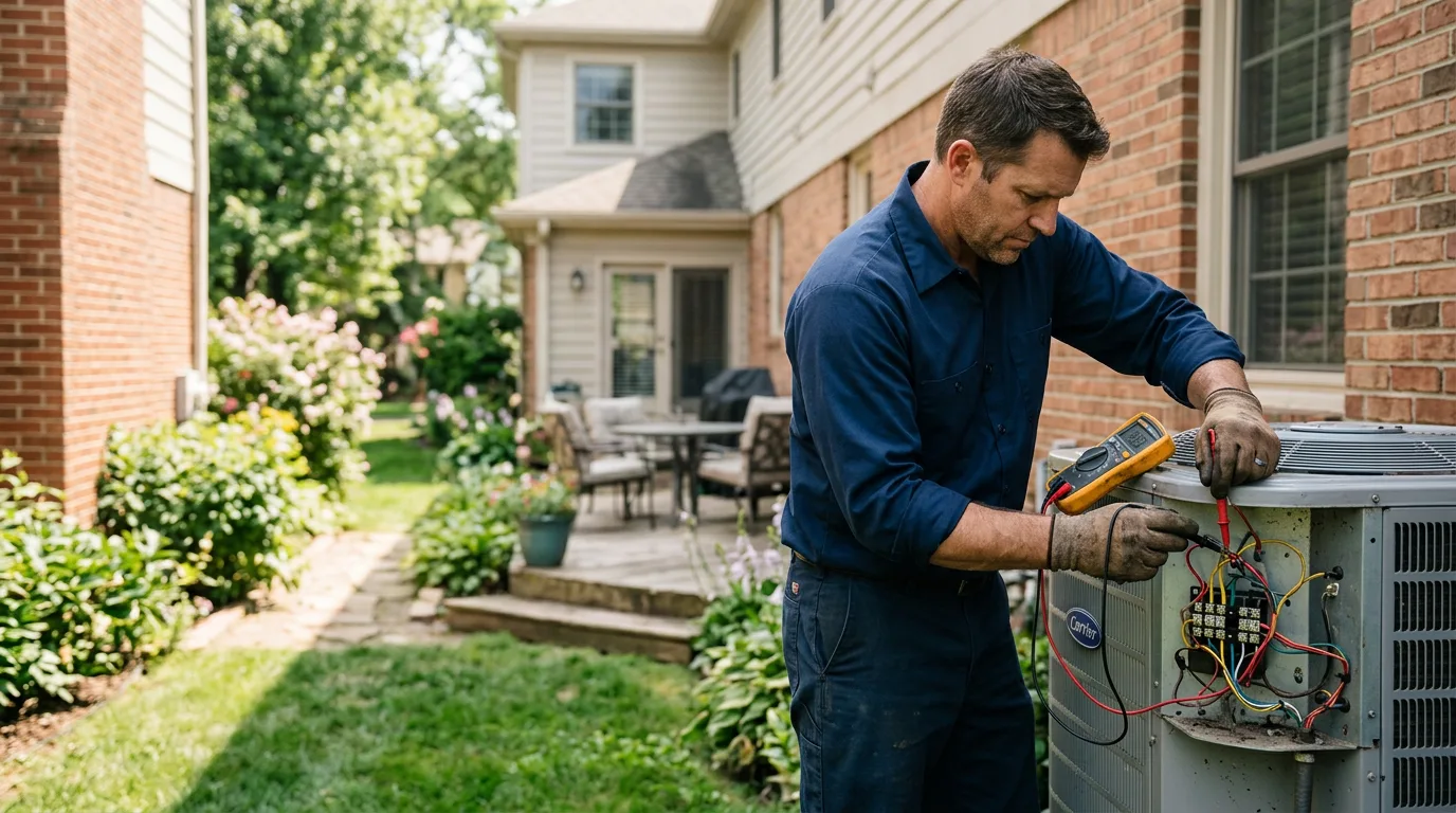 HVAC technician working near Prague, NE